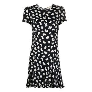 MICHAEL KORS Petal Print Ruffled Hem Dress